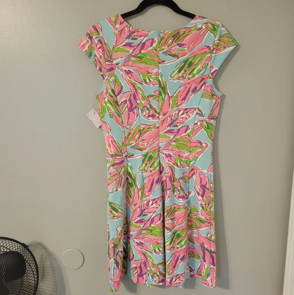 Lilly Pulitzer Briella Pastel Floral Mini Pleated Summer Dress. Size M - Picture 7 of 13